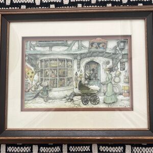 Anton Pieck Art Print in Wooden Frame